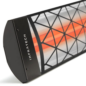 Close up on infratech motif contemporary cd electric heater in black