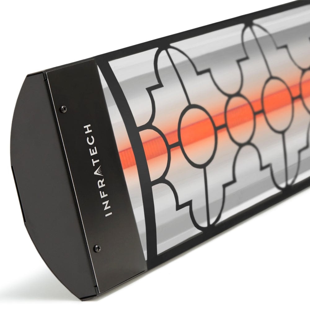 Close up on infratech motif mediterrnean fascia in black