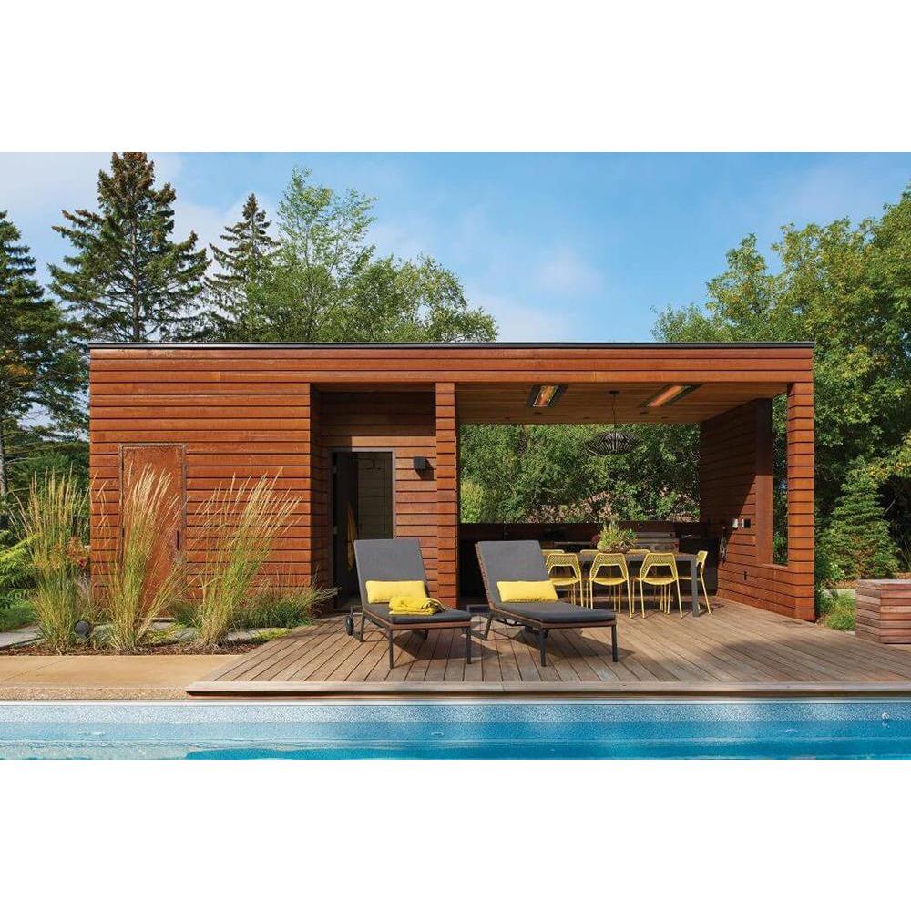 Infratech W Series 39&quot; heaters flush mounted in poolside gazebo