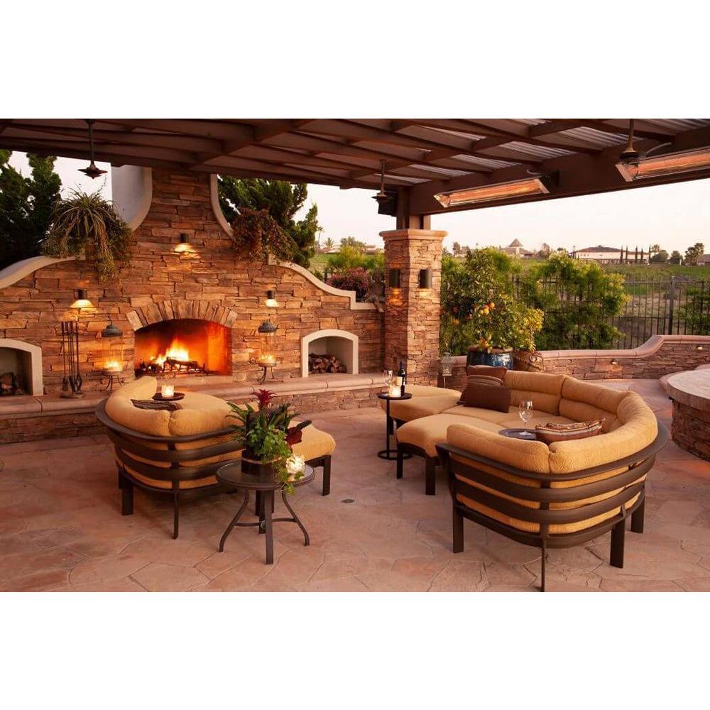 Infratech W Series 39&quot; heaters wall mounted in LA patio
