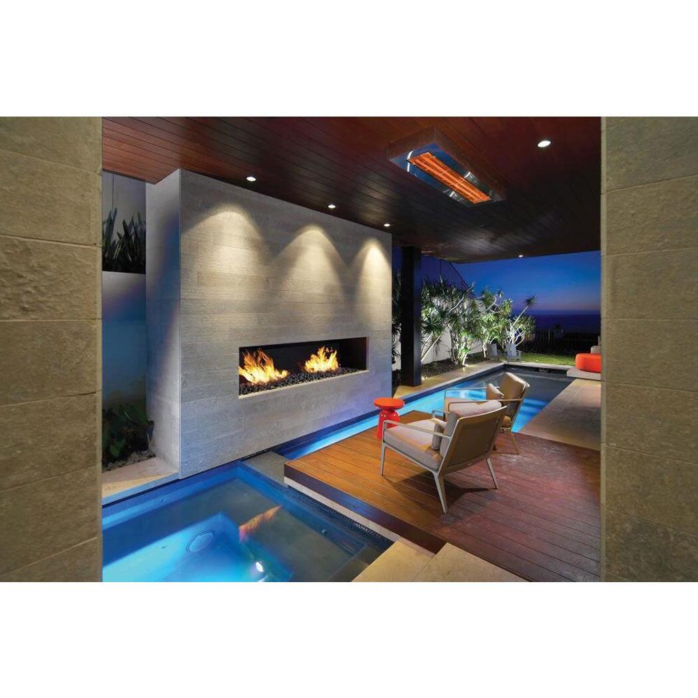 Infratech WD Series 39" flush mounted in contemporary patio - side view