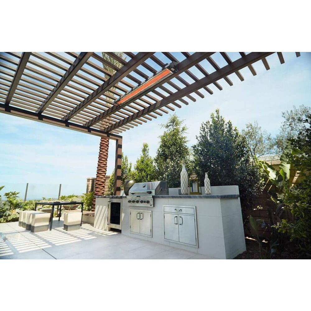 Infratech WD Series 61&quot; installed in outdoor kitchen &amp; dining area