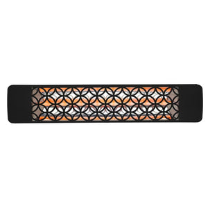 Innova 1500w black infrared electric heater with clover decor plate