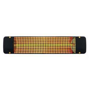 Innova 1500w black infrared electric heater with admiral decor plate