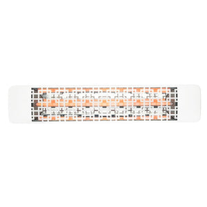 Innova 1500w white infrared electric heater with brix decor plate