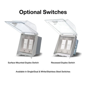 optional weatherproof duplex switches
