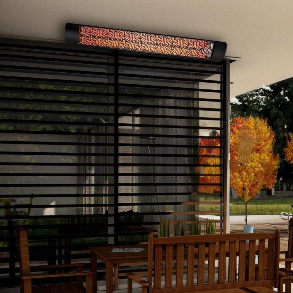 Eurofase 6000W Black Infrared Electric Heater with admiral decor plate