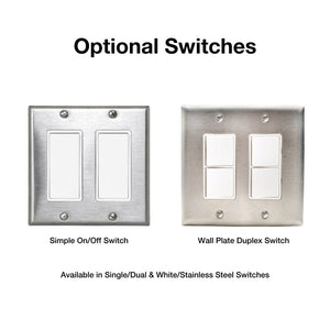optional wall plate switches