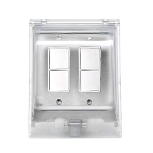 Innova Weatherproof Recessed Dual Switch in Stainless Steel