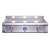 Le Griddle Pro Series 105 41-Inch 3-Burner Built-In Gas Griddle with Lights and Valve ON-OFF