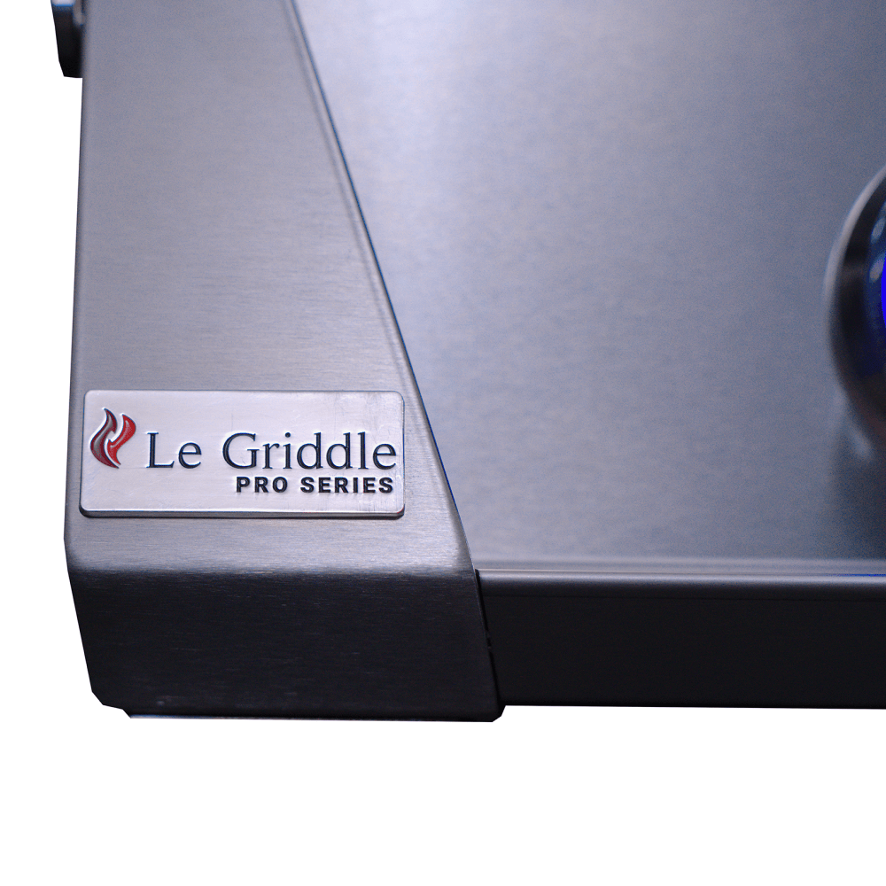 Le Griddle Pro Series 105 41-Inch 3-Burner Built-In Gas Griddle Brand Logo on Product