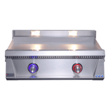 Le Griddle Pro Series 75 30-Inch 2-Burner Built-In Gas Griddle - 3mm Plate with Lights and Valve ON-OFF