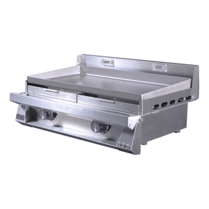 Le Griddle Pro Series 75 30-Inch 2-Burner Built-In Gas Griddle in 6mm Plate Side View
