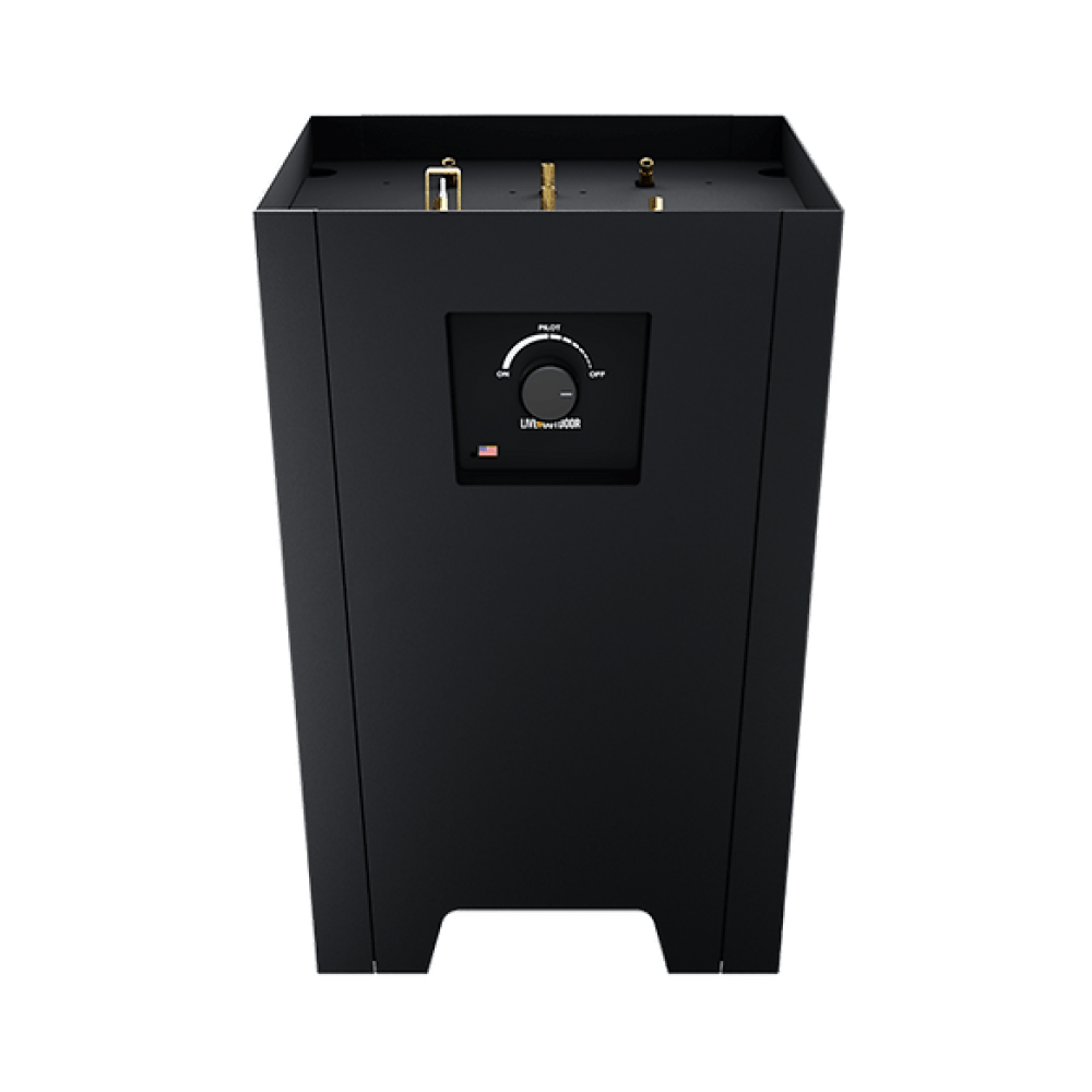 Live Outdoor Firestorm Series I Free Standing Fire Pit in Black