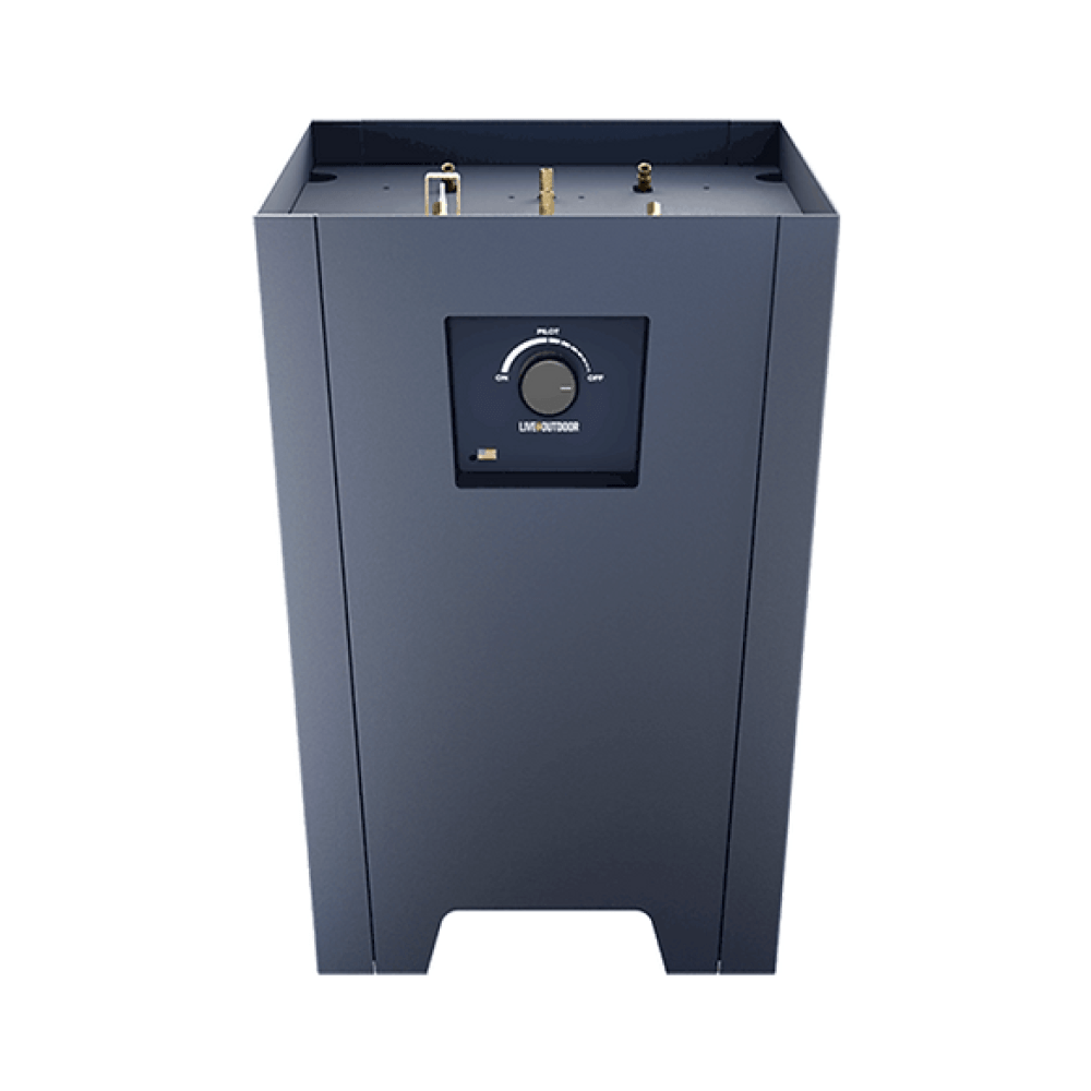 Live Outdoor Firestorm Series I Free Standing Fire Pit in Blue