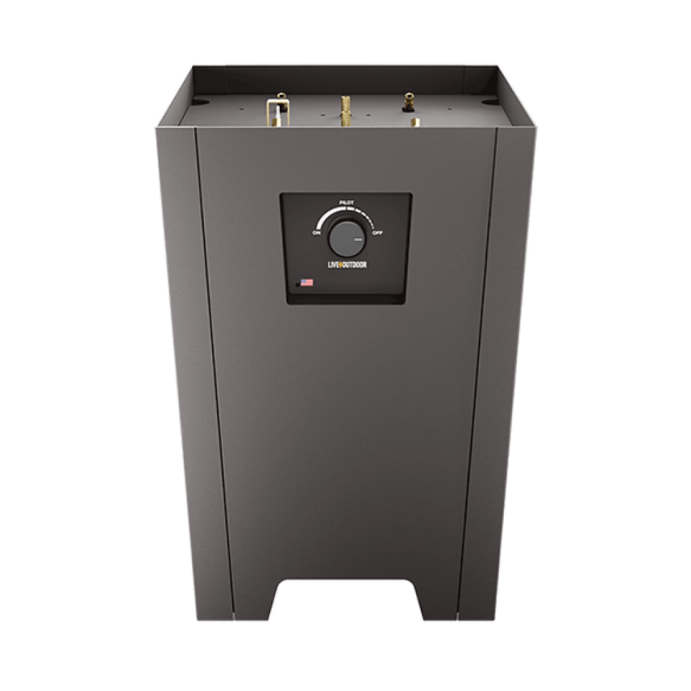 Live Outdoor Firestorm Series I Free Standing Fire Pit in Brown