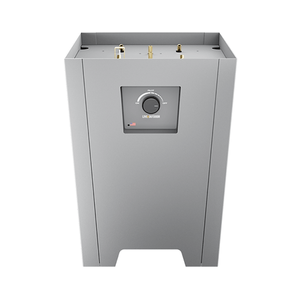 Live Outdoor Firestorm Series I Free Standing Fire Pit in Gray