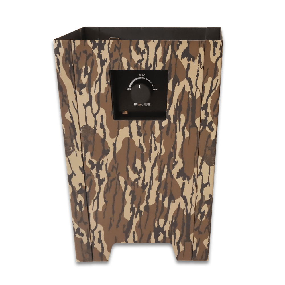 Live Outdoor Firestorm Series I Free Standing Fire Pit in Mossy Oak Bottom Land