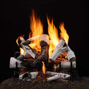 Majestic Grand Series 3-Tier Vented Gas Log Set in Grand Birch