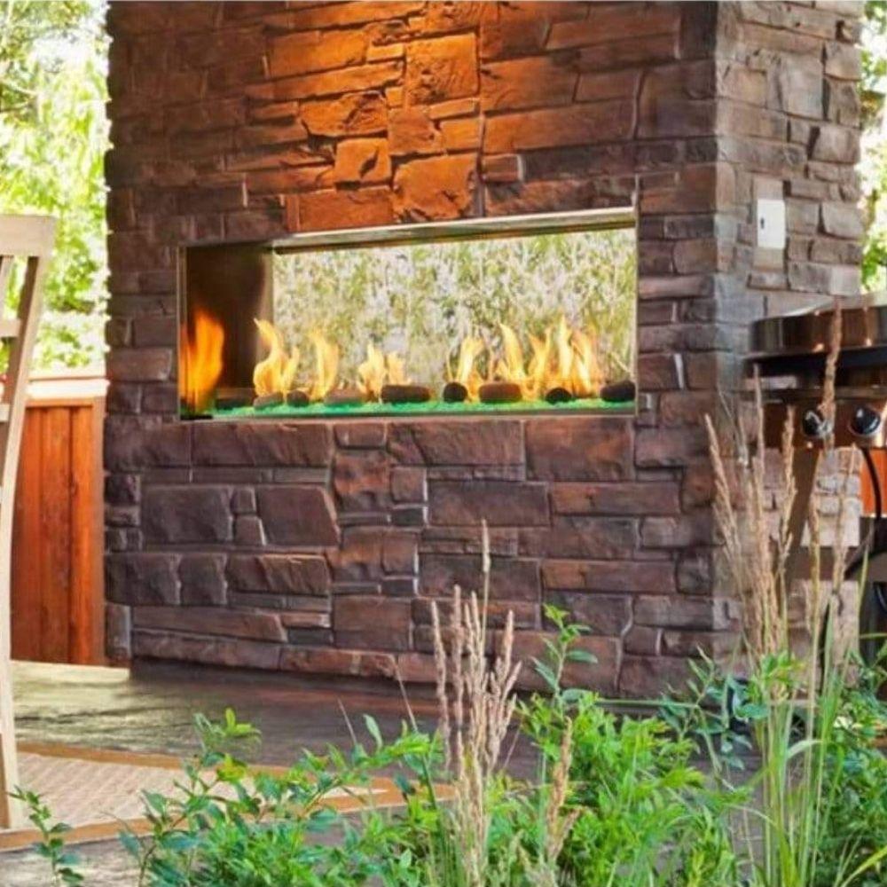 Majestic Lanai 48&quot; See-Through Outdoor Gas Fireplace (ODLANAIGST-48) in out door setting