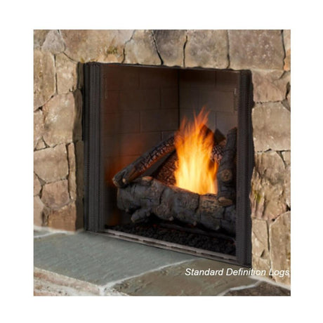 Majestic Log Set for Stainless Steel Grate Hearth Kit - side view
