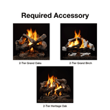 Majestic Stadium Outdoor Vented Gas Burner with required 2-Tier Grand Series gas logs