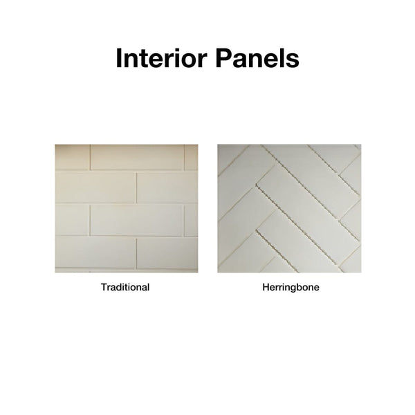 interior brick panels - close-up view