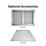 optional mesh door and drain pan - room setting