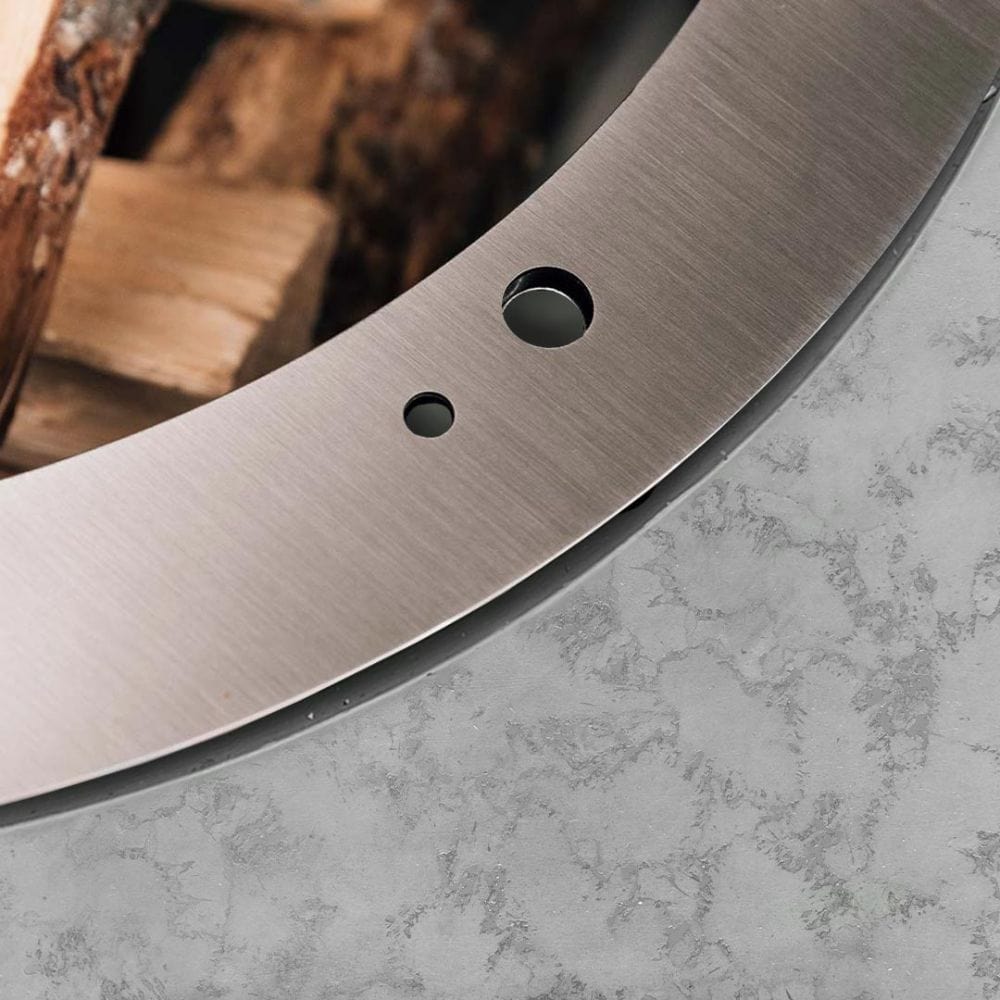 smokeless fire pit with gfrc enclosure