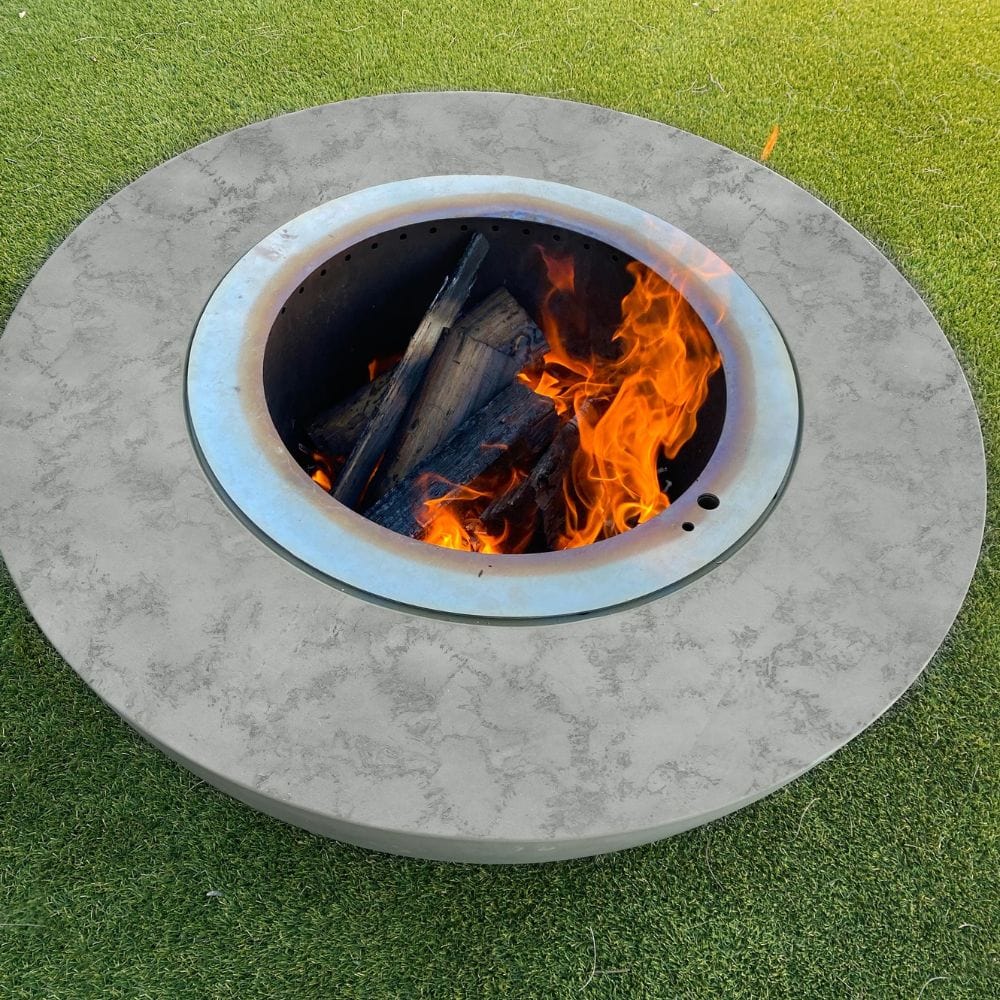 modern blaze smokeless fire pit in slate
