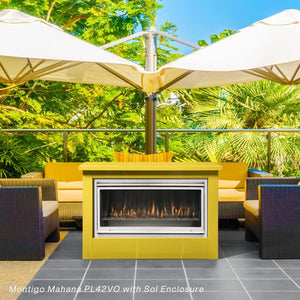 Montigo Mahana PL42VO Outdoor Fireplace with sol enclosure