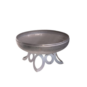 Angled view of Ohio Flame Liberty Round Steel Wood-Burning Fire Pit