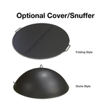 fire pit cover/snuffer - angle view