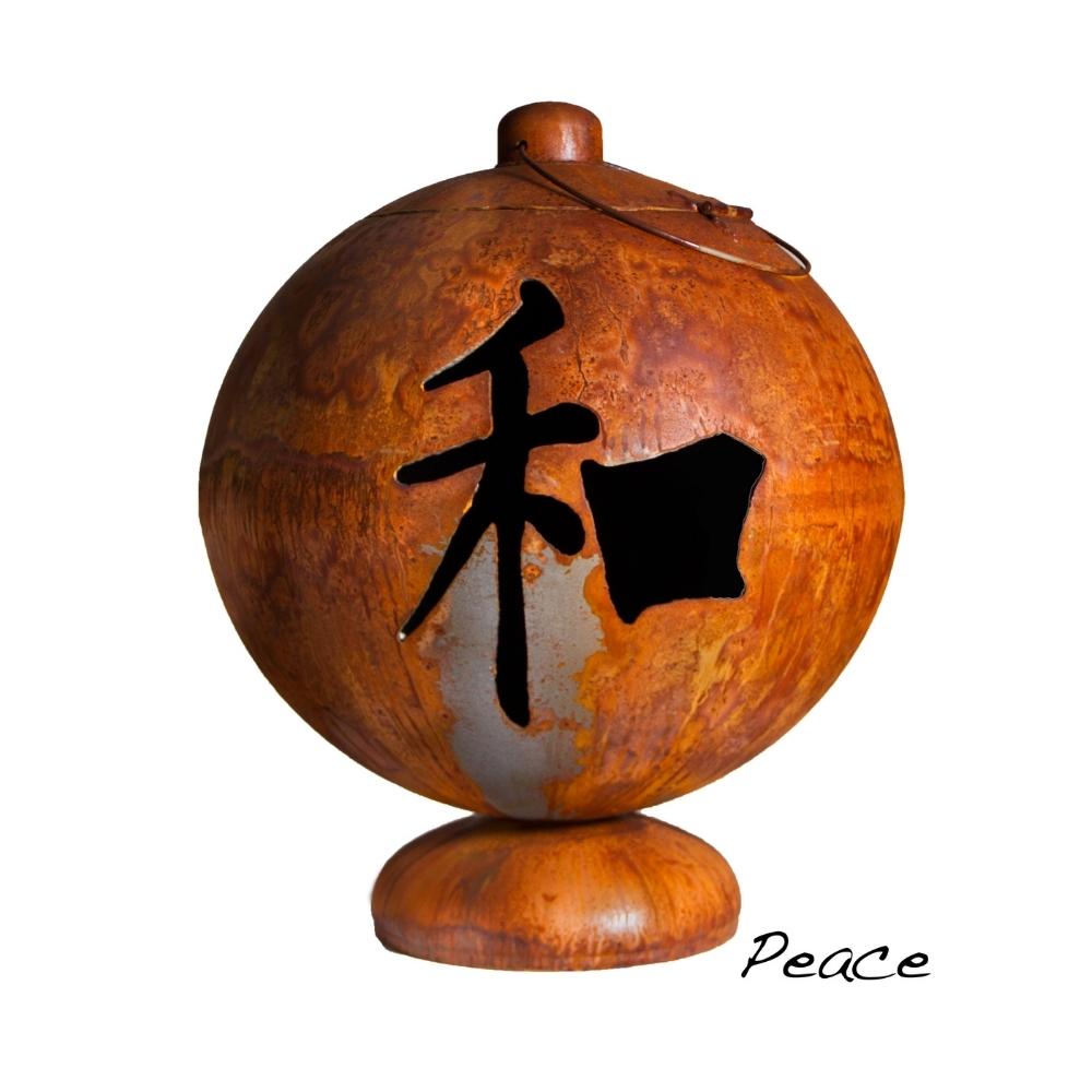 Ohio Flame "Peace, Happiness, Tranquility" Fire Globe
