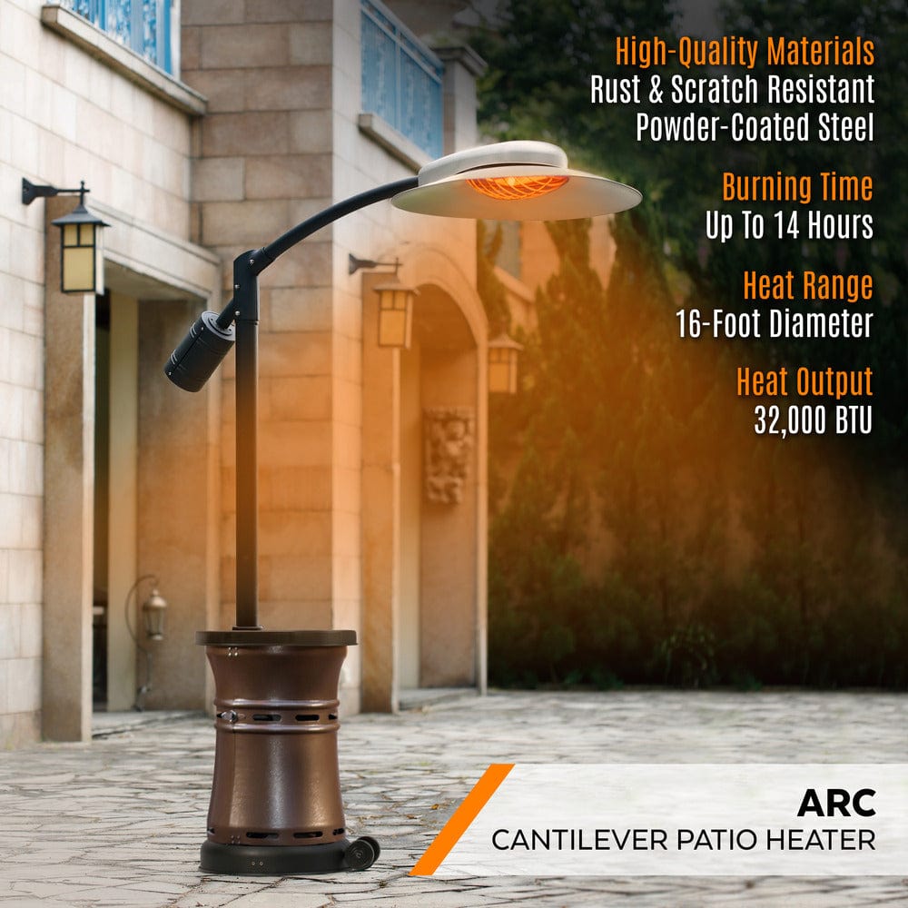 Paragon Outdoor ARC Propane Patio Heater&#39;s Heat Specifications