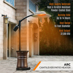 Paragon Outdoor ARC Propane Patio Heater's Heat Specifications