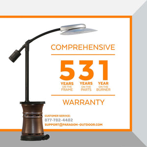 Paragon Outdoor ARC Propane Patio Heater Warranty