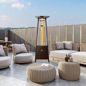 Paragon Outdoor Inferno Flame Tower Patio Heater on a rooftop