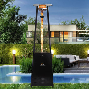 Paragon Outdoor Vesta Flame Tower Patio Heater in Black