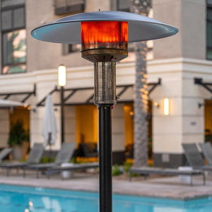 patio comfort jet silver propane patio heater by the pool