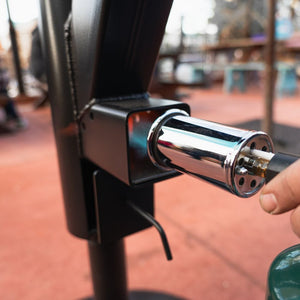 lighting up the patiofyre metro jetlamp pellet patio heater