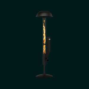 patiofyre metro jetlamp pellet patio heater on dark green background