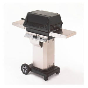 Side View of Performance Grilling Systems A40 Gas Grill with Pedestal and Portable Base