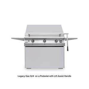 Legacy Gas Grill on a Pedestal with Lift Assist Handle