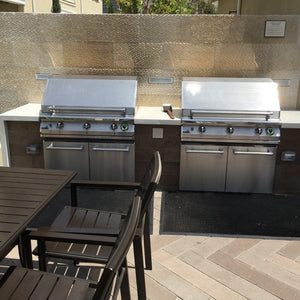 performance grilling systems pacifica s36t built in gas grill in an outdoor dining area