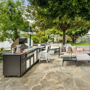 performance grilling systems pacifica s36t built in gas grill installed in a beautiful open outdoor area