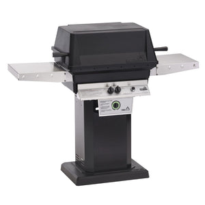 Side View of Performance Grilling Systems T40 Gas Grill with Black Pedestal and Base