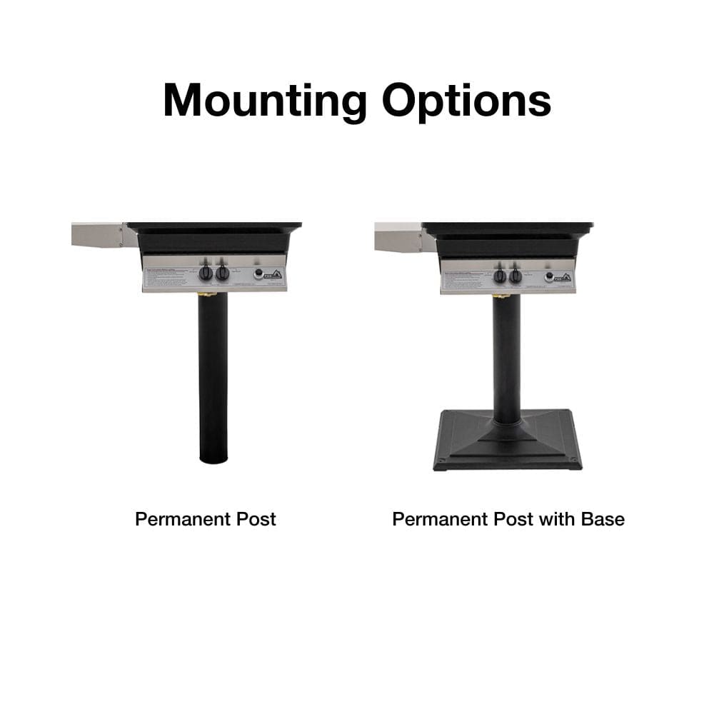 post mounting options for performance grilling systems a series grill - angle view