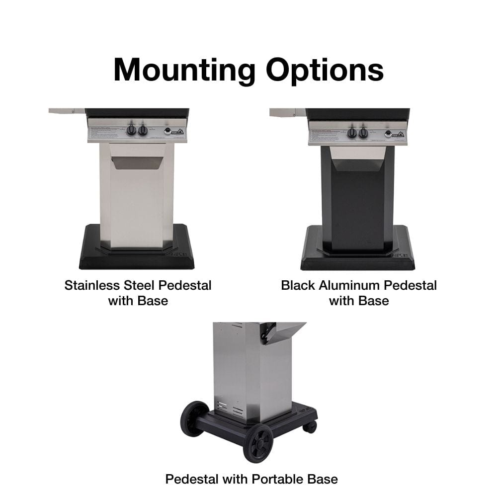 pedestal mounting options for performance grilling systems a series grill - angle view