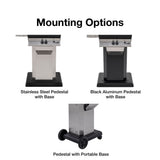pedestal mounting options for performance grilling systems a series grill - angle view